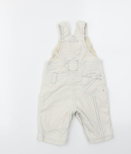 NEXT Baby Ivory Dungaree One-Piece Size 3-6 Months