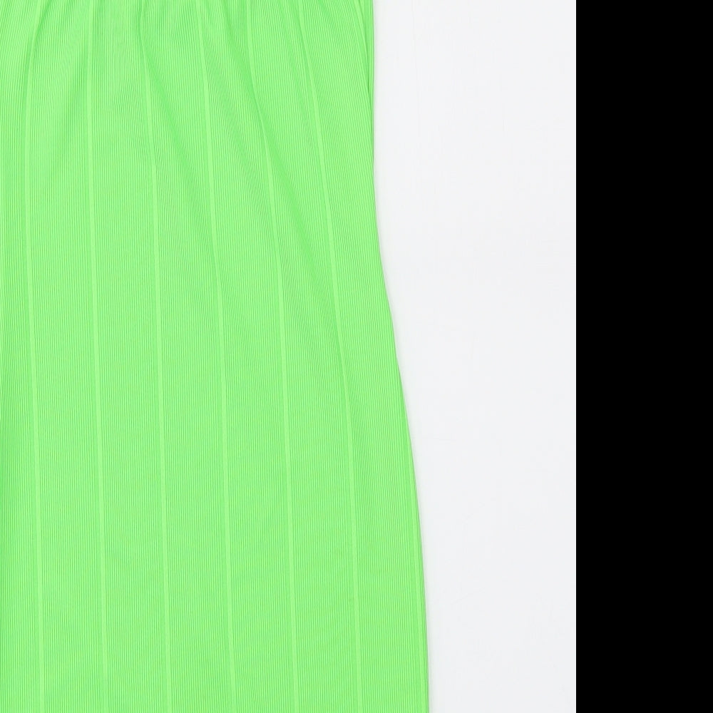 PRETTY LITLE THING Womens Green Fit & Flare Size 8