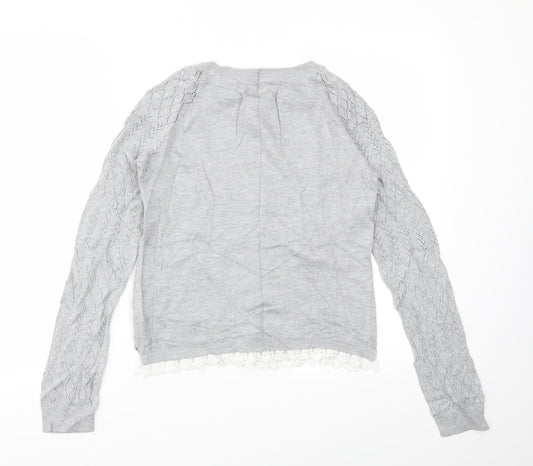 H&M Girls Grey Pullover Jumper Size 14 Years