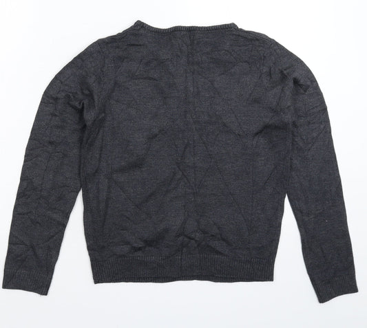 FOREVER 21 Girls Grey Knit Pullover Jumper Size 11-12 Years