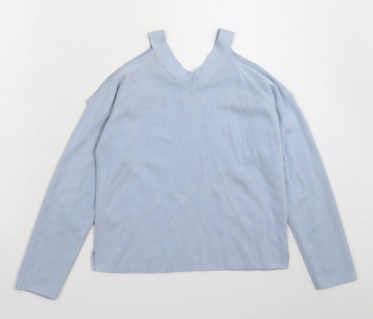 New Look Girls Blue Knit Pullover Jumper Size 12-13 Years