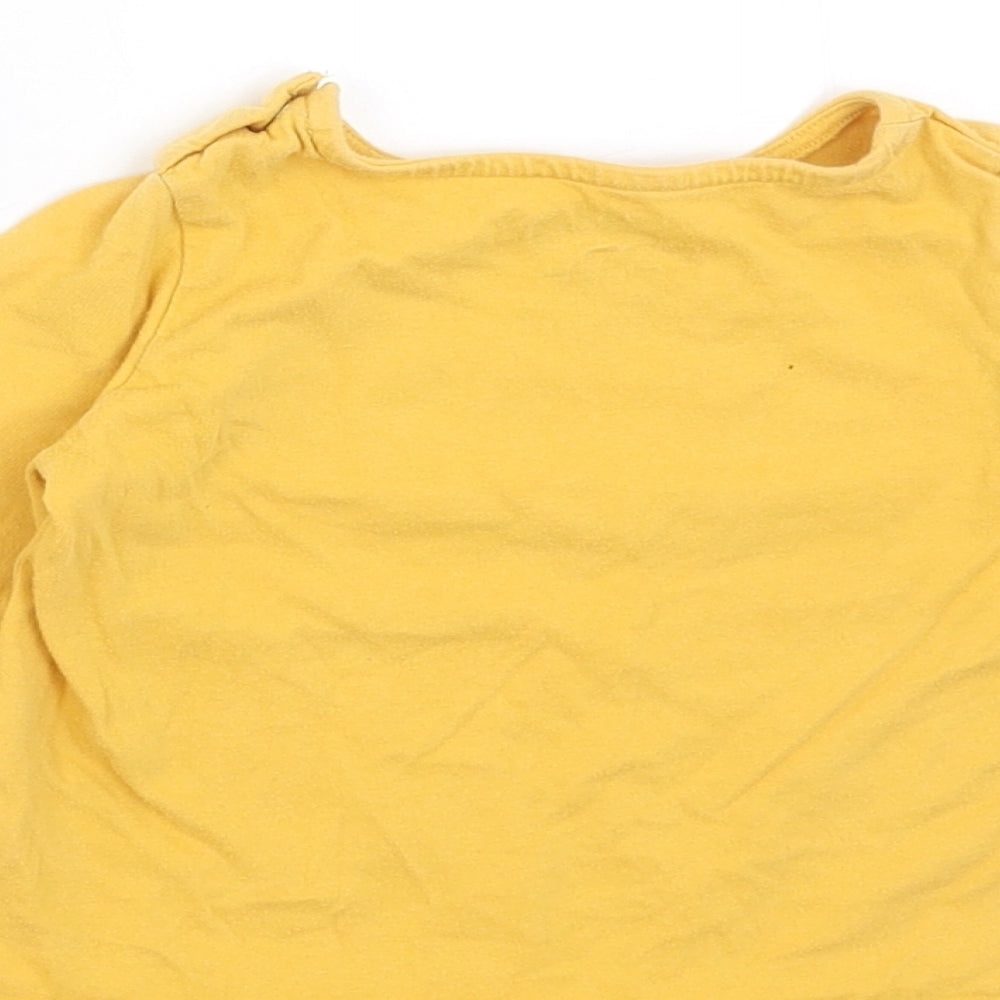 F&F Girls Yellow Basic T-Shirt Size 6-9 Months - HUG ME