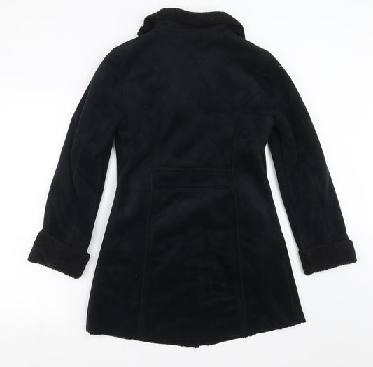 New Look Womens Black Jacket Size 10 - fleece lined