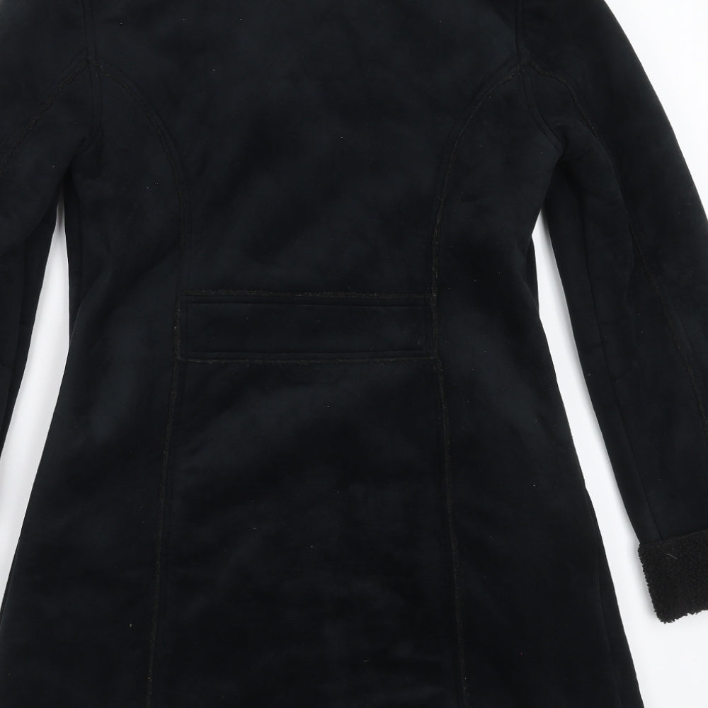 New Look Womens Black Jacket Size 10 - fleece lined