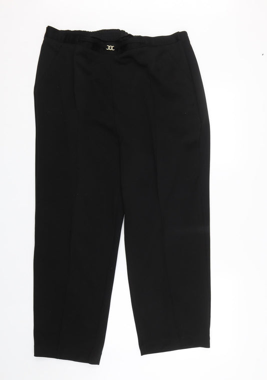 Womens UK Size 18 Bonmarché Regular Fit Black Trousers