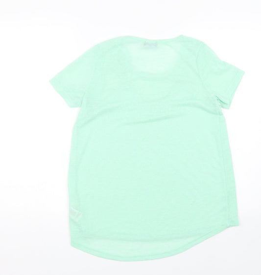 F&F Womens Green Floral Basic T-Shirt Size 12