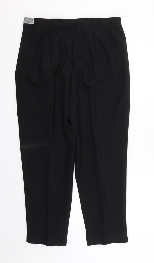 Womens UK Size 18 Seperates Regular Fit Carrot Black Trousers