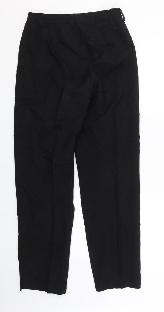 Womens UK Size 10 Preworn Regular Fit Black Trousers