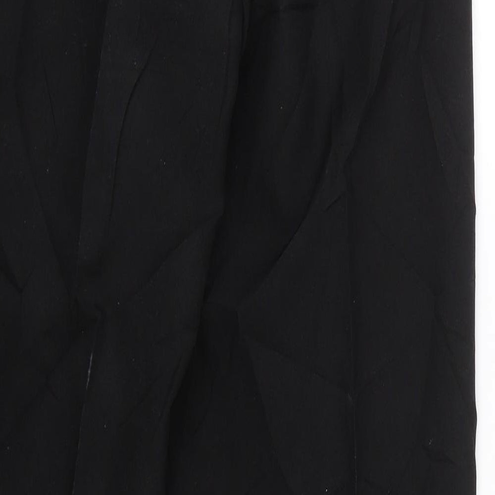 Womens UK Size 10 Preworn Regular Fit Black Trousers
