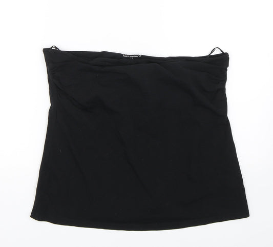 Womens UK Size 18 Nutmeg Black Wrap T-Shirt