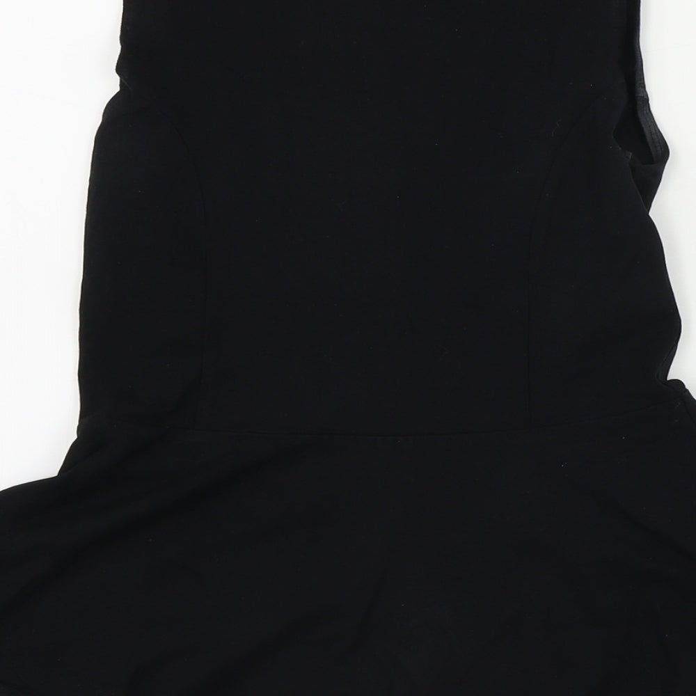 Womens UK Size 10 New Look Black Basic T-Shirt