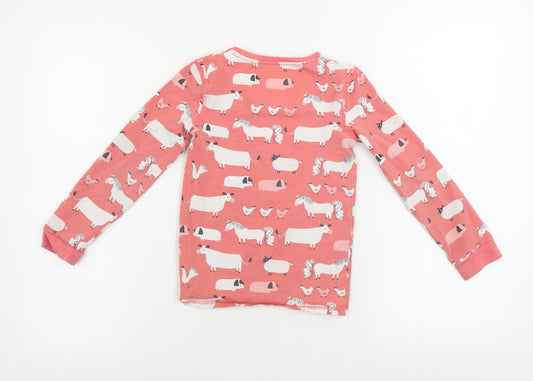 Marks and Spencer Girls Pink Basic T-Shirt Size 6-7 Years