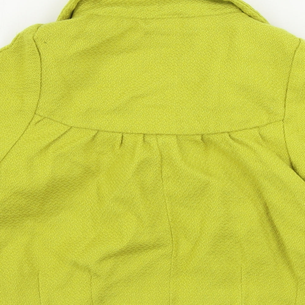 Brand and care label for George girls’ green jacket coat, size 7-8, years
