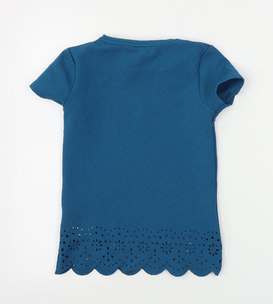 F&F Girls Green Basic T-Shirt Size 8-9 Years