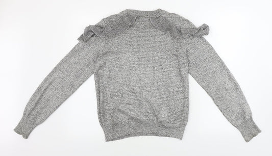Womens UK Size 10 Topshop Grey Pullover Jumper