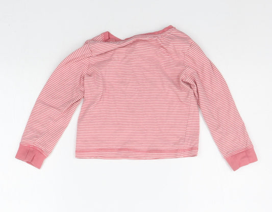 TU Girls Pink Striped Basic T-Shirt Size 4-5 Years