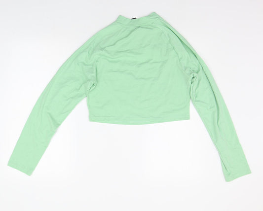 SheIn Womens Green Houndstooth Basic T-Shirt Size XL