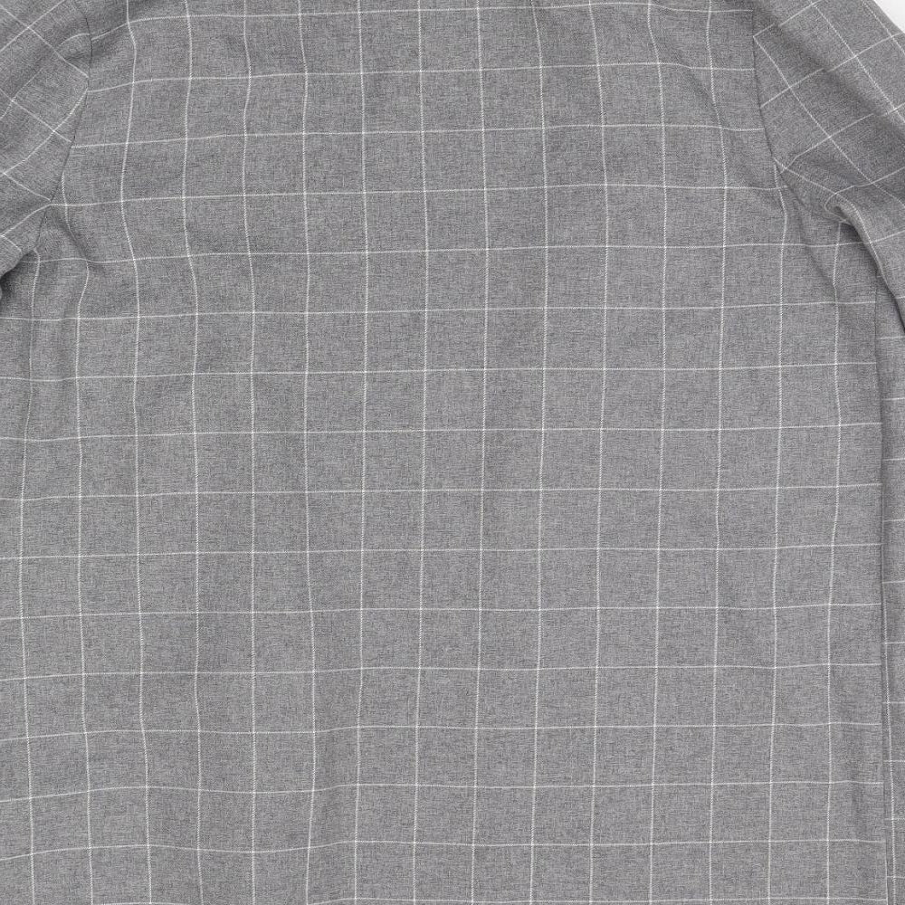 Primark Womens Grey Check Cardigan Jumper Size 10