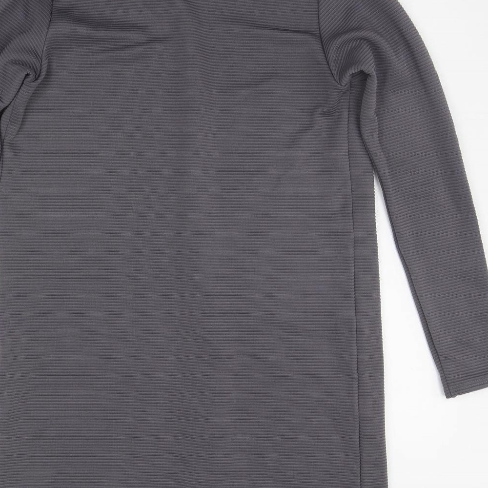 Boohoo Womens Grey Cardigan Jumper Size 10