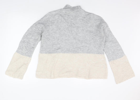 Womens UK Size S Papaya Grey Pullover Jumper