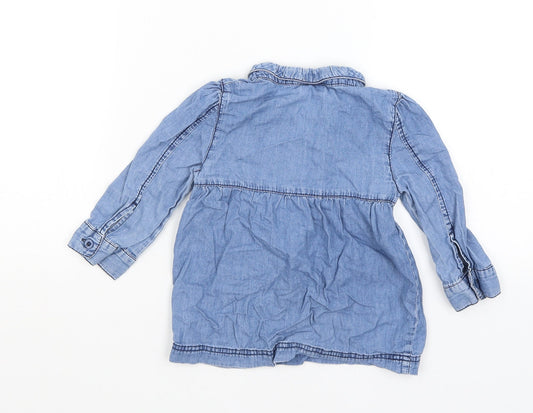 Cherokee Baby Blue Shirt Dress Size 12-18 Months