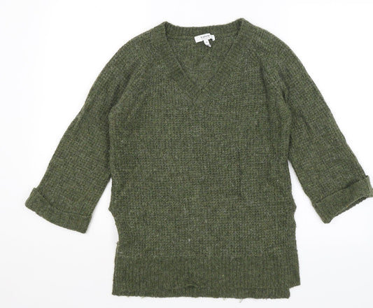 Womens UK Size XS B You Green Pullover Jumper
