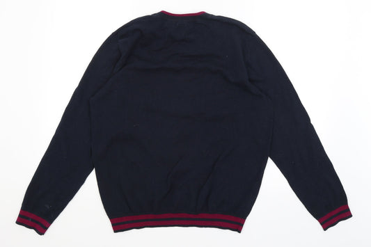 M&Co Mens Blue Pullover Jumper Size M