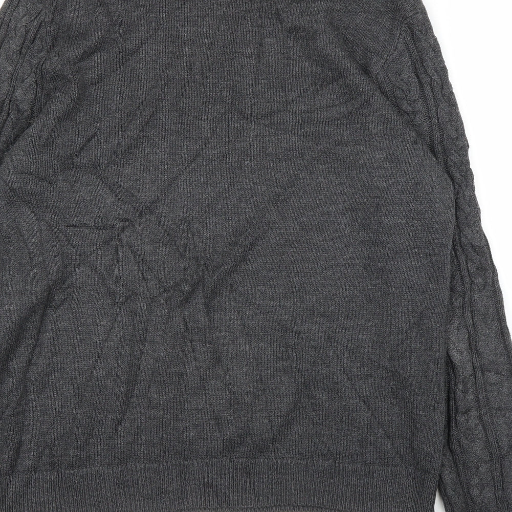 H&M Mens Grey Pullover Jumper Size M