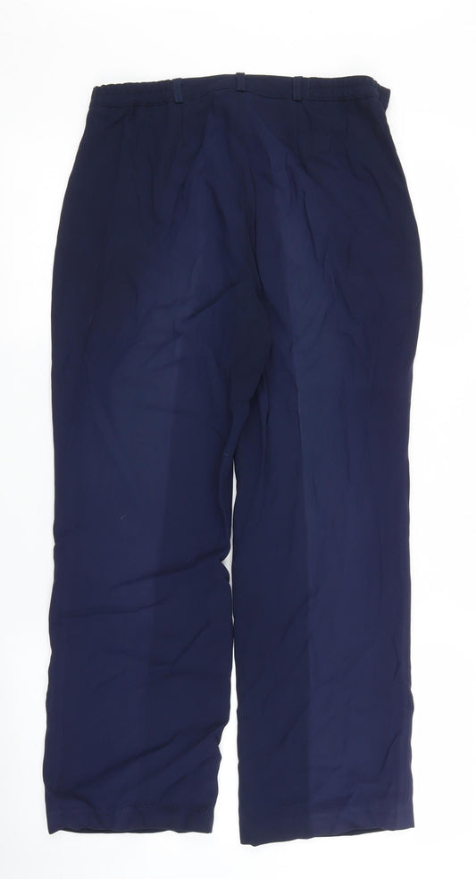 Womens UK Size 10 Debenhams Regular Fit Bloomer Blue Trousers