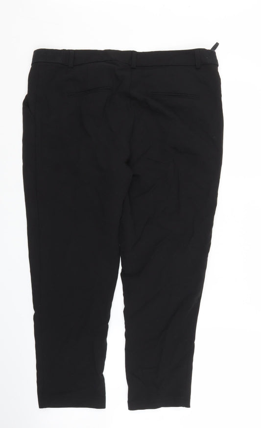 New Look Womens Black Capri Trousers Size 10 L23 in
