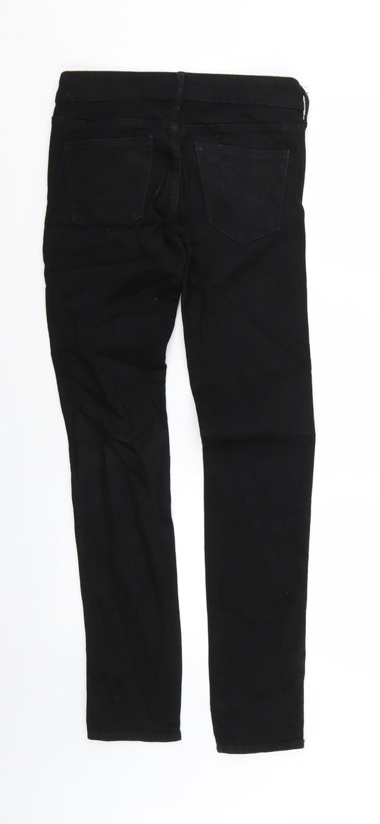 Mens UK Size 30 Denim Regular Fit Skinny Black Jeans