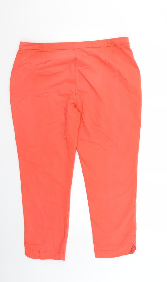 F&F Womens Orange Trousers Size 18 L24 in