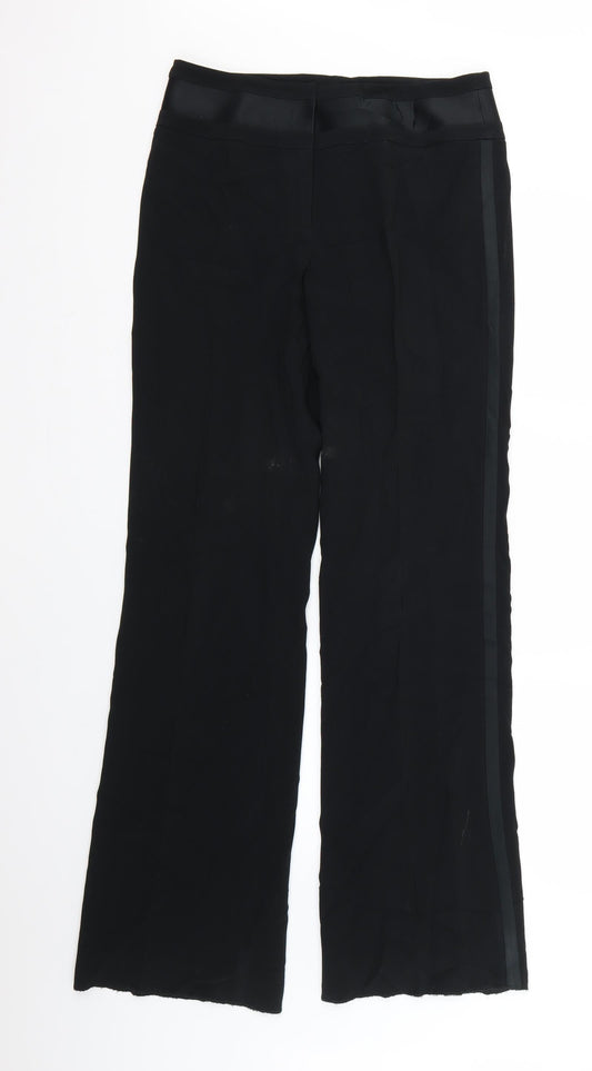 Womens UK Size 10 Linea Regular Fit Black Trousers
