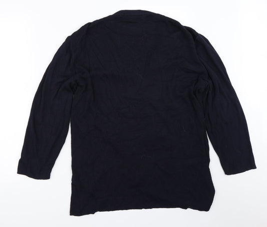 Womens UK Size 14 St Bernard Blue Cardigan Jumper