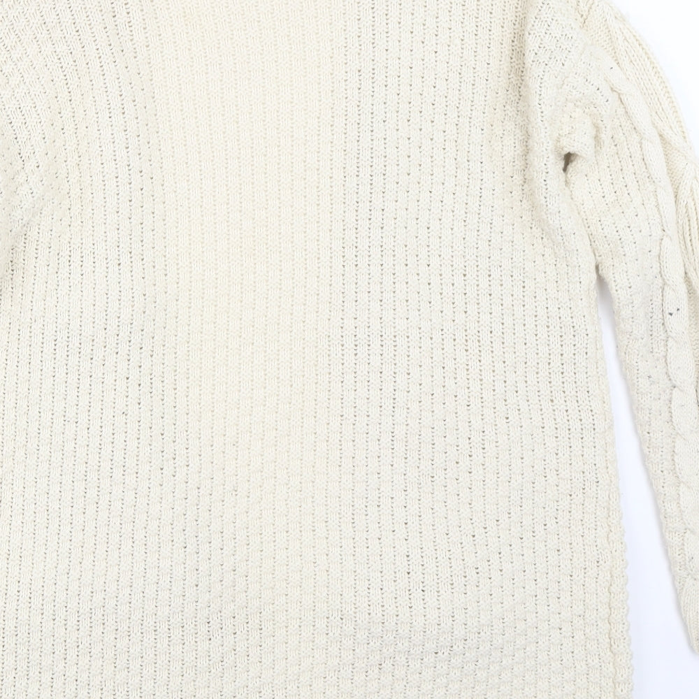 Womens UK Size M FOREVER 21 Beige Cardigan Jumper