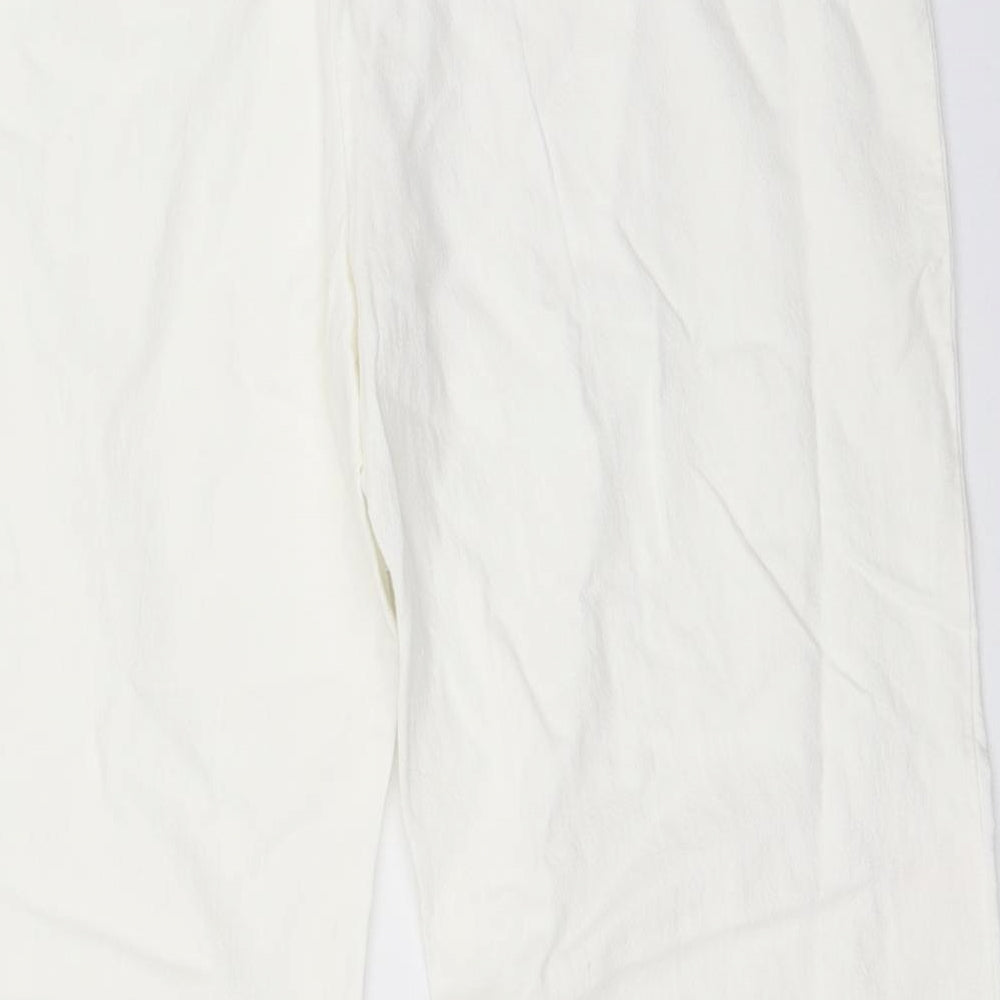 Womens UK Size 34 in Preworn Regular Fit White Trousers