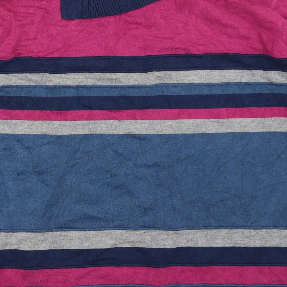Country Casuals Womens Blue Striped Pullover Jumper Size M