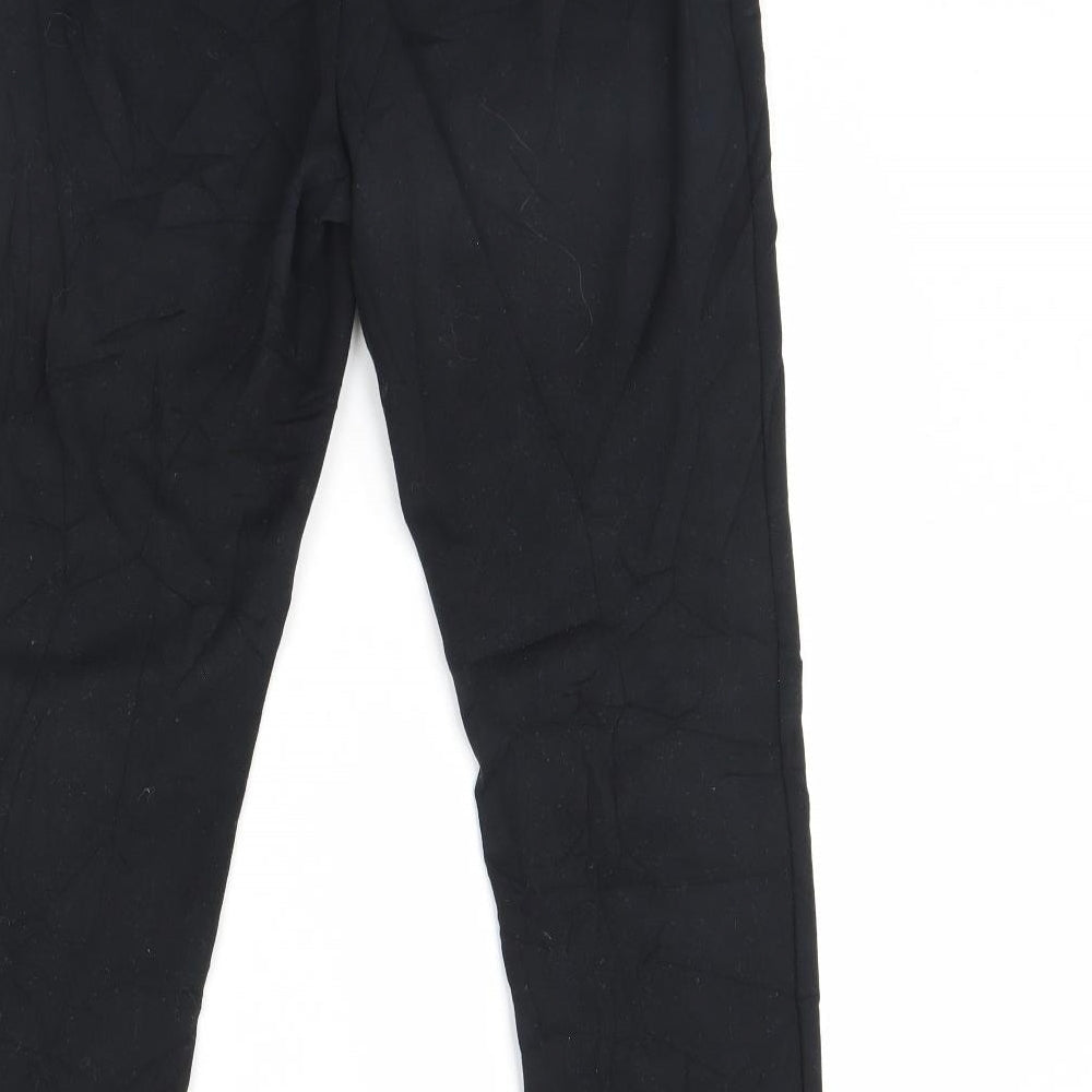 Womens UK Size 10 M&S Regular Fit Black Trousers
