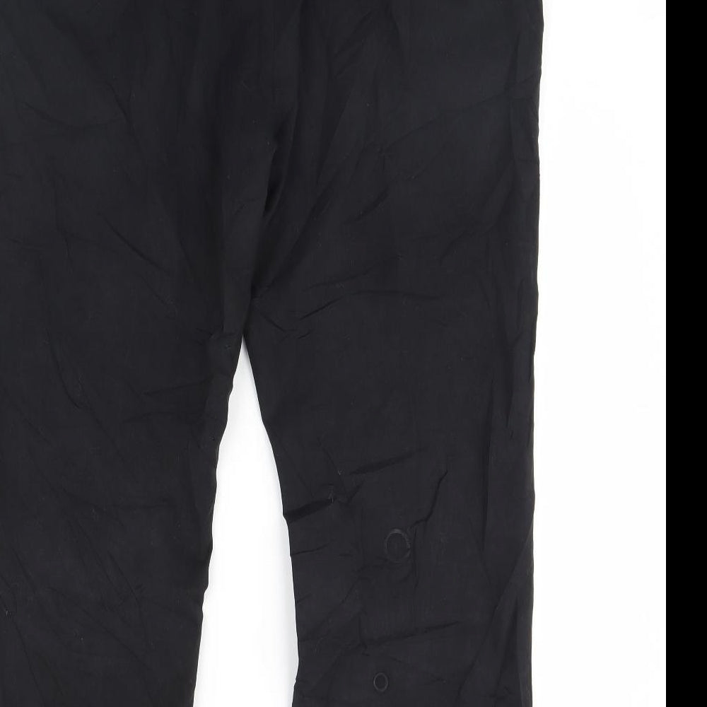 Womens UK Size 16 m&s Regular Fit Black Trousers
