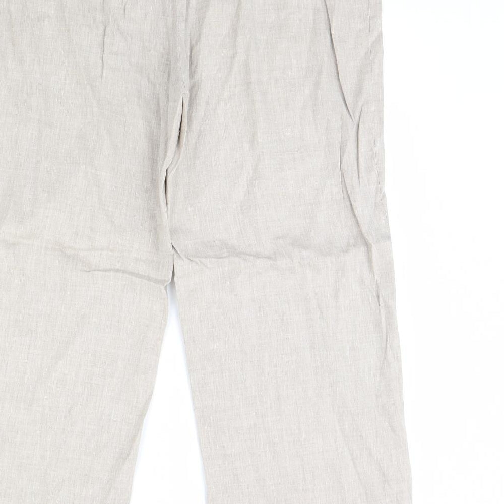 Womens UK Size 40 in Preworn Regular Fit Beige Trousers