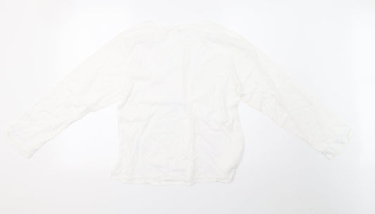 Womens UK Size M Preworn White Basic Blouse