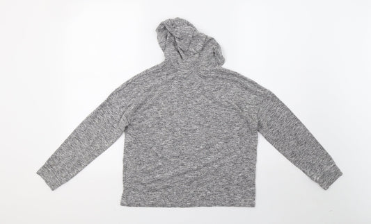 Matalan Girls Grey Pullover Hoodie Size 11 Years