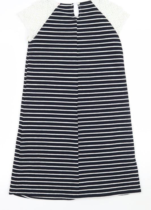 Young Dimension Girls Blue Striped A-Line Size 12 Years
