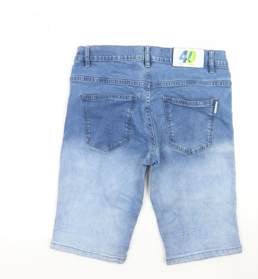 420 apparel Boys Blue Cropped Jeans Size S