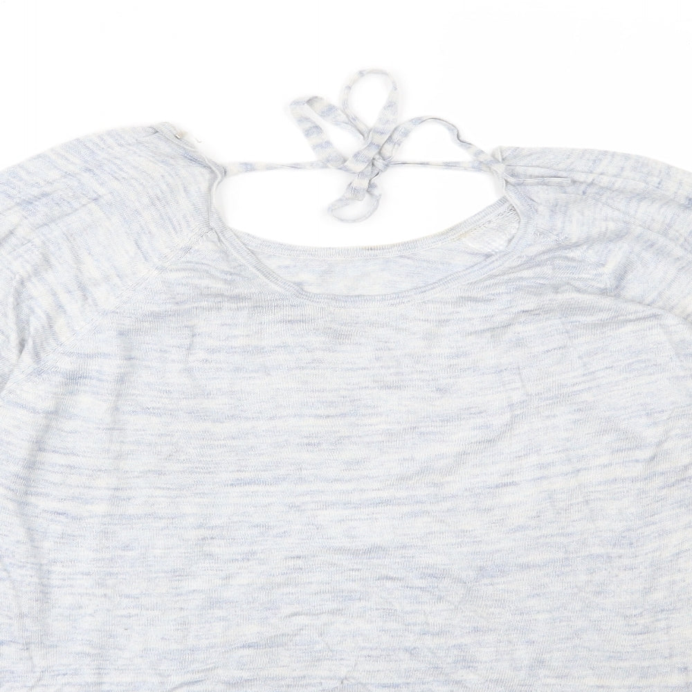 Womens UK Size 12 Marks and Spencer Blue Basic Blouse