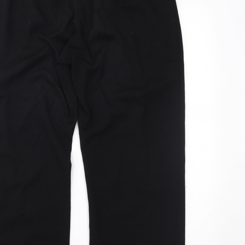 Womens UK Size 16 Boohoo Regular Fit Black Trousers
