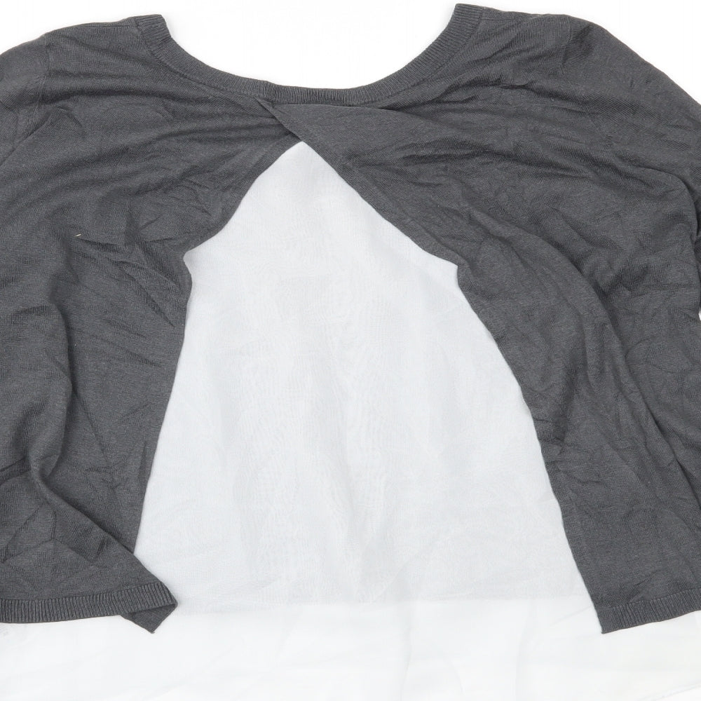 Womens UK Size S H&M Grey Basic Blouse