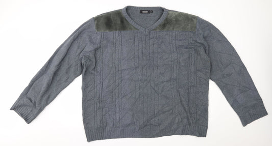 Mens UK Size 2XL armando Blue Pullover Jumper