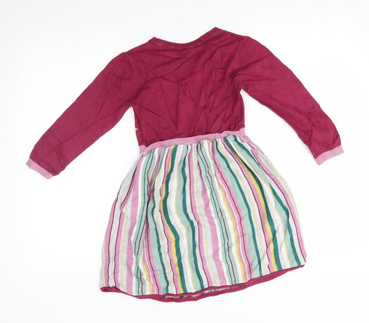 John Lewis Womens Multicoloured Striped A-Line Size 6