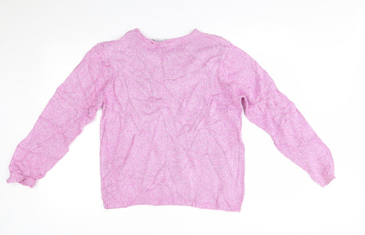 isle Womens Pink Pullover Jumper Size M